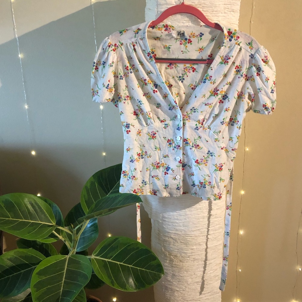 Women’s Byer Floral Tie Back Blouse